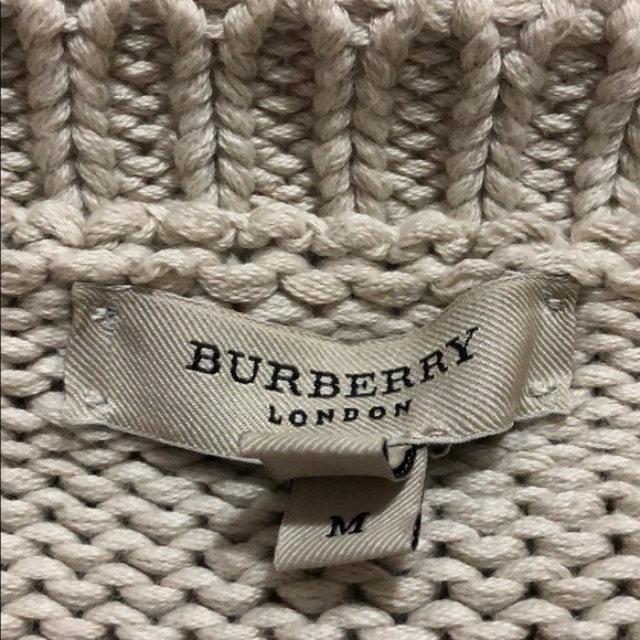 Burberry Bell Sleeve Khaki Cotton Cardigan Sweater - All Year Wear! - Picture 7 of 8